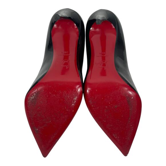 Christian Louboutin Hot Chick 100 Patent Leather Pump Black Size 38.5 - Picture 11 of 13